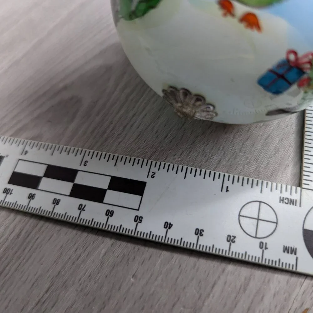 Pier One Li Bien Round Globe Christmas Ornament with Green Velvet Box 4
